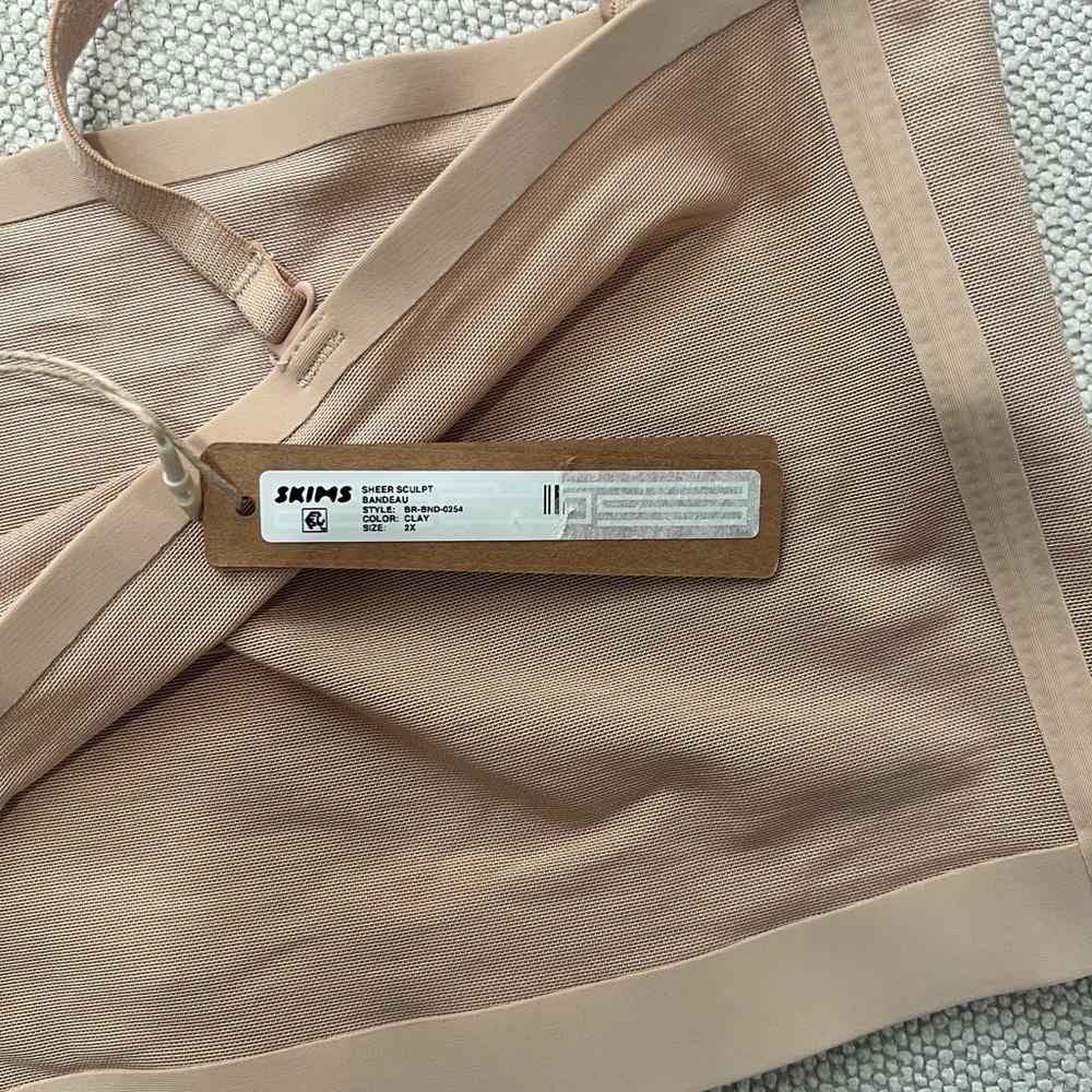 Skims Sheer Sculpt Bandeau Bra- Size 2 XL - Picture 3 of 3